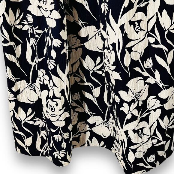 A New Day Dress Boho Cottagecore Navy Floral Maxi Aline Smocked Back XXL - Picture 7 of 10